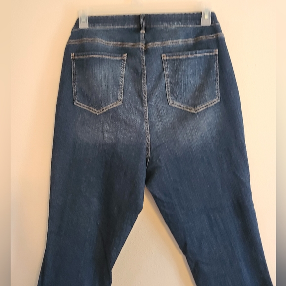 Torrid Premium Women's Size 18R Sky High Skinny Distressed Denim Blue Jeans - Picture 4 of 7